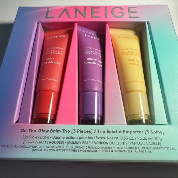Laneige On The Glow Balm Trio Holiday 2024 Set of 3 Full Size Lip Glowy Balm - Picture 3 of 9